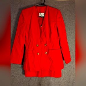 Red Dress Suit jacket/Skirt Set